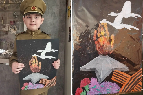 Акция &laquo;Рисуем с детьми Вечный огонь&raquo;