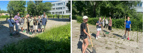 Приводим территорию школы в порядок